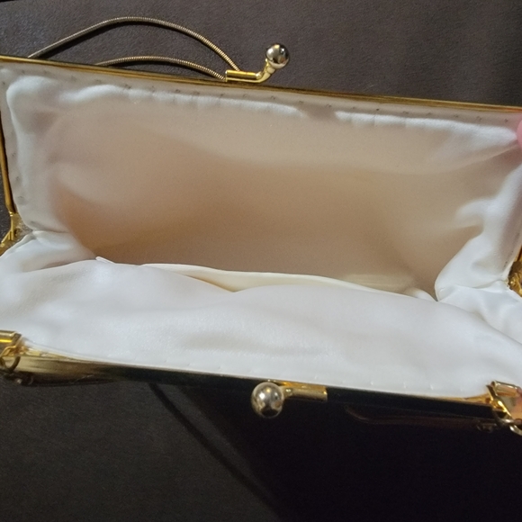 Nordstrom White Beaded Clutch with Gold Accents - Picture 7 of 9
